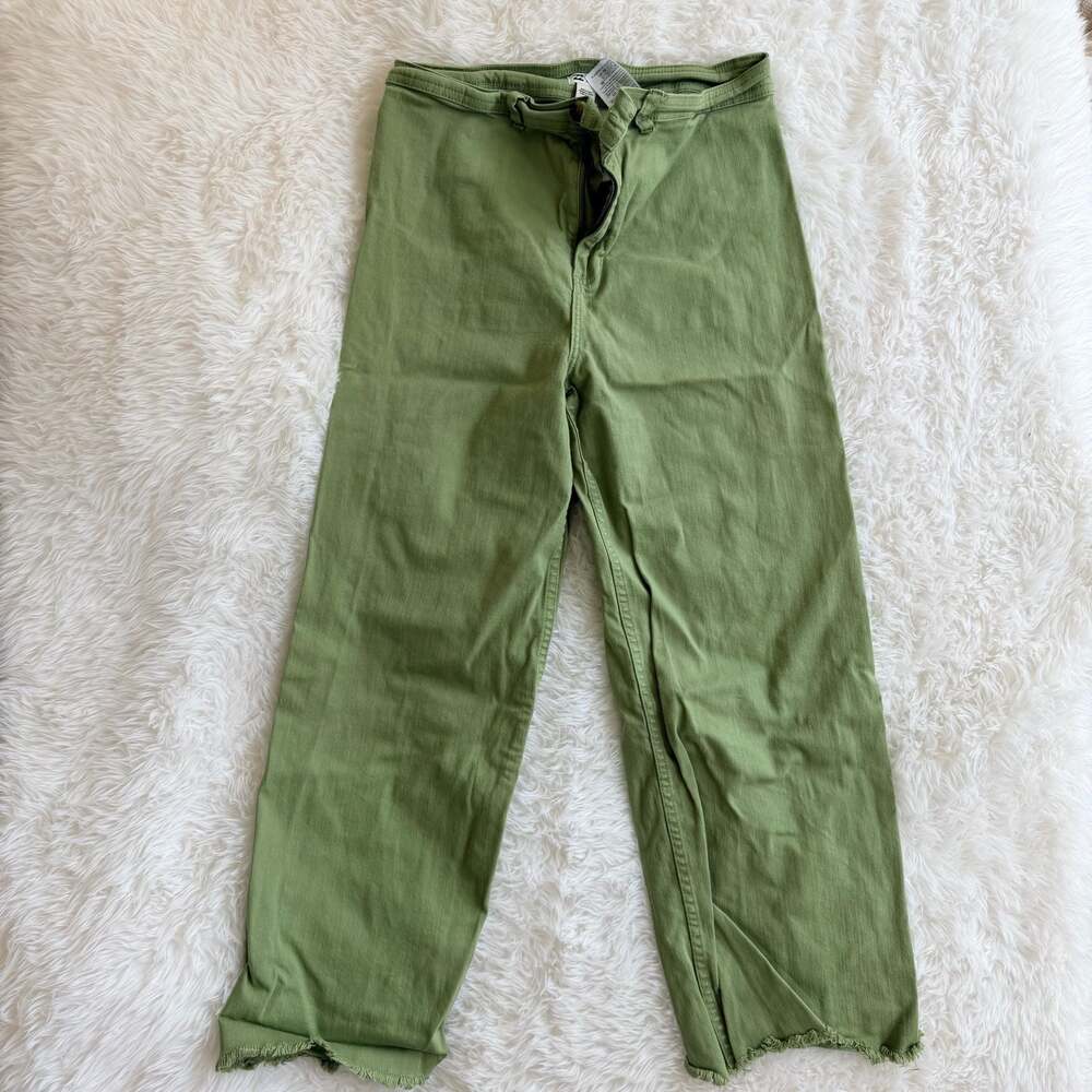 Billabong Sage Green Raw Hem Wide Leg Pants Size 31